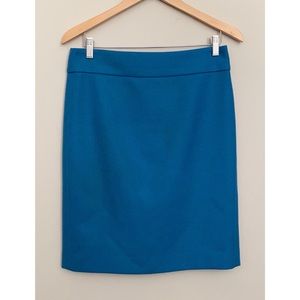 J.Crew Blue 100% Wool Pencil Skirt